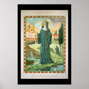 Poster St. Scholastica e Benedict