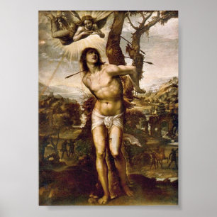 Poster St. Sebastian e Madonna com santos por Il Sodoma