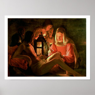 Póster St. Sebastian tendido pela mulher santamente (o