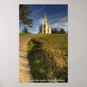 Póster St Teresa da igreja de Avila, adega, Califórnia