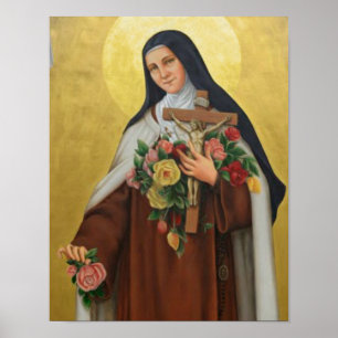 Poster St. Therese de Lisieux pouca flor de Jesus