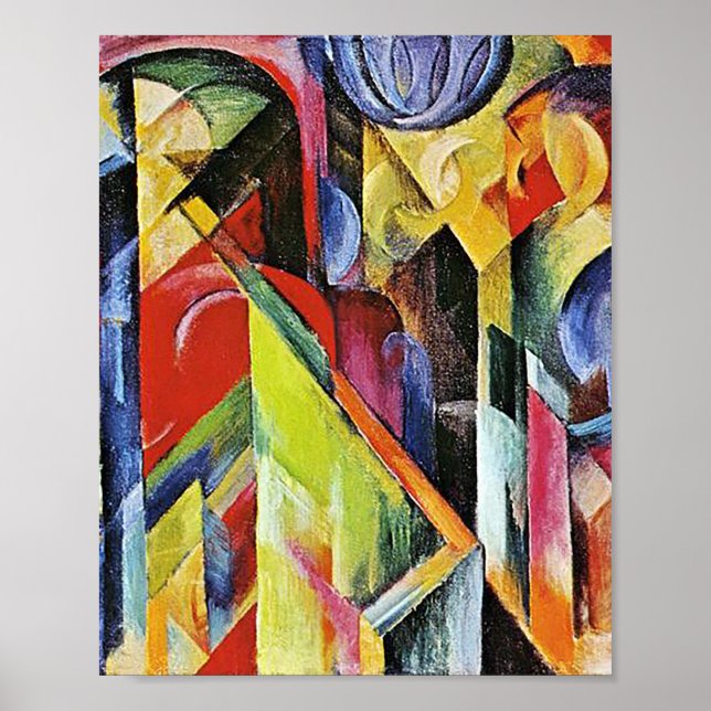 Poster Stables por Franz Marc (Frente)
