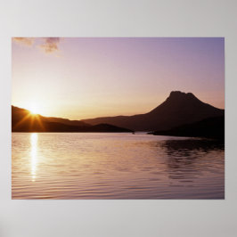 Poster Stac Pollaidh sunset Scotland