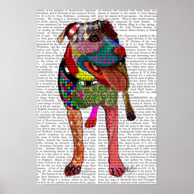Poster Staffordshire Bull Terrier - Patchwork (Frente)