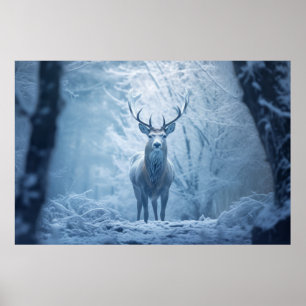 Poster Stag Deer Animal Wilderness Arte Colorida