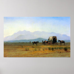 Poster Stagecoach de Albert Bierstadt-The nas Montanhas