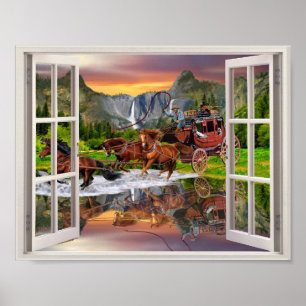 POSTER STAGECOACH DE WELLS FARGO