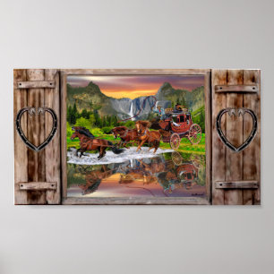 POSTER STAGECOACH DE WELLS FARGO