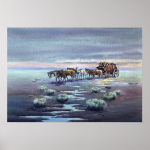 Poster STAGECOACH do FIM DA TARDE por SHARON SHARPE