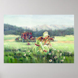 Póster STAGECOACH & FLOWERS by SHARON SHARPE