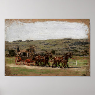 Poster Stagecoach Old West Vintage
