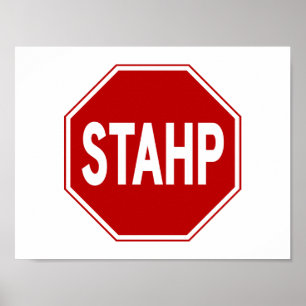 Póster STAHP! Sinal