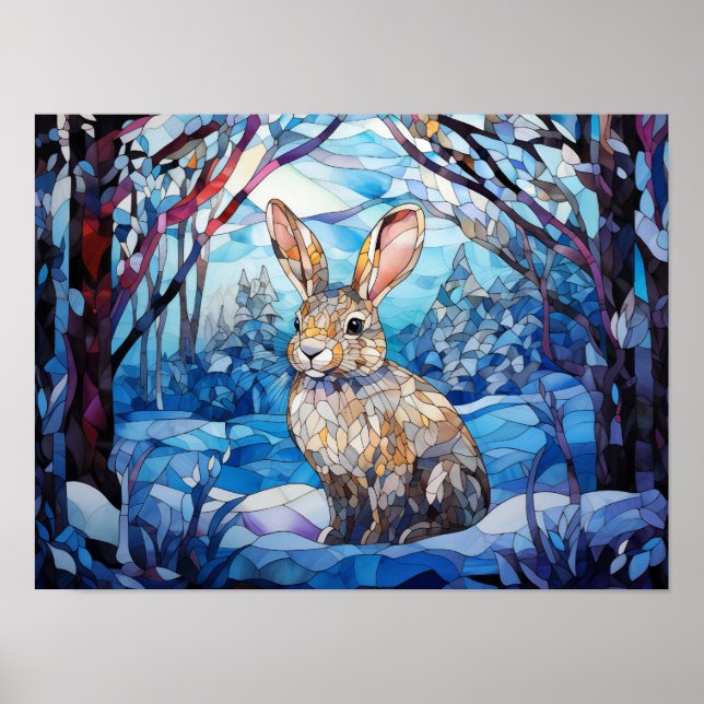 Poster Stained Glass Bunny (Frente)