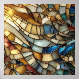 Poster Stained Glass Waves