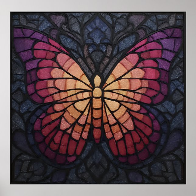 Poster StainedGlassButterFly (Frente)
