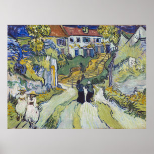 Poster Stairway de Vincent van Gogh em Auvers (1890)