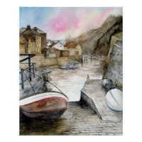 Staithes North Yorkshire England Watercolor