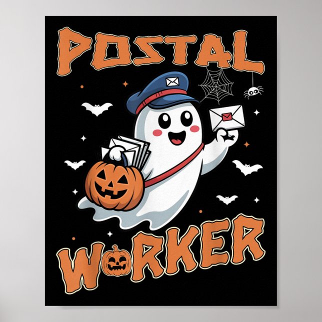 Poster Stal Worker Pumpkin Rua Office Funcionarios Ghost  (Frente)