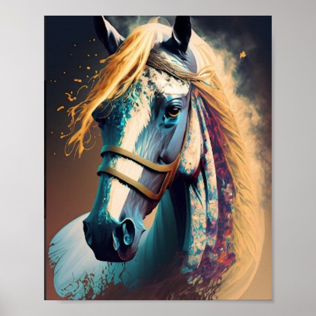 Poster Stallion Abstrato Art (Frente)
