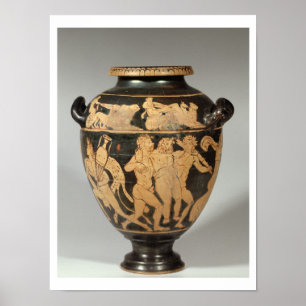 Póster Stamnos, Dionysiac scene, Etruscan red-figured per