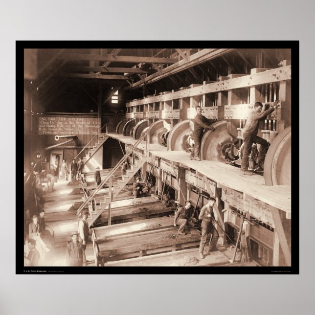 Póster Stamp Dourado Deadwood Terra SD 1888 (Frente)