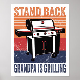 Poster Stand Byck Avô Está Griling Churrasco Grill Smoll