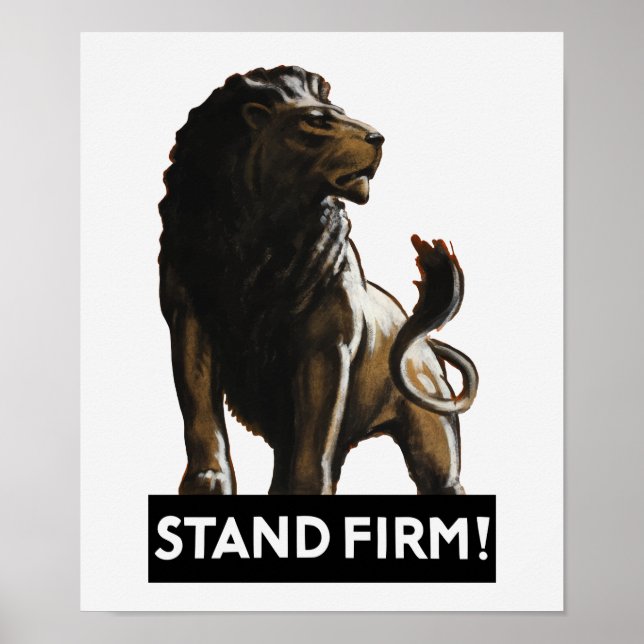 Poster Stand Firm Lion (Frente)