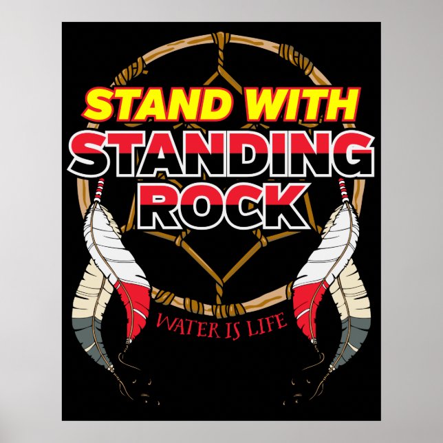 Poster Stand With StandarRock Water is Life (Frente)