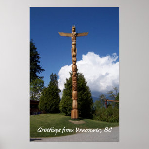 Poster Stanley Park Totem Pole