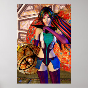 Póster Star Beam Science Ficight Fantasy Art