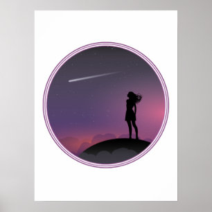 Poster Star Gazing Girl
