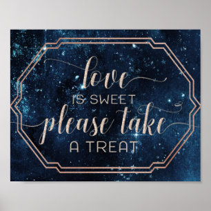 Póster Star Sky Celestial Galaxy Love is Sweat