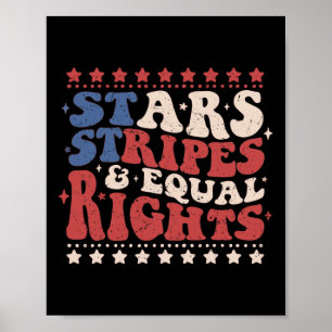 Poster Star Strips E Igualdade De Direitos Patriótico 4º