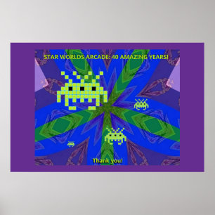 Poster Star Worlds Arcade 40º Partido do Aniversário