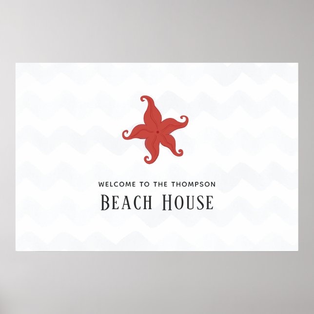 Poster Starfish Beach House Simplificador (Frente)