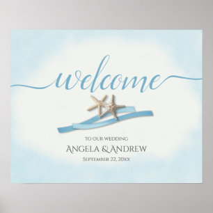 Poster Starfish e Blue Ribbon - Sinal de boas-vindas