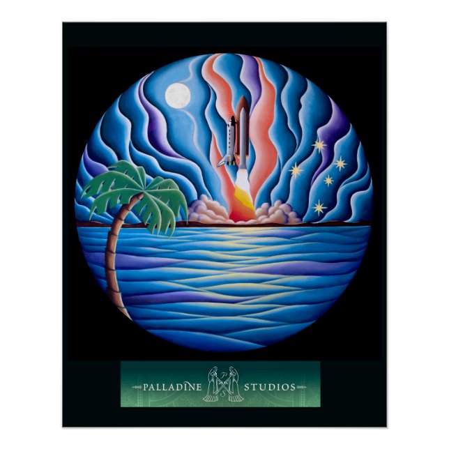 Póster 'Starlit Journey' Poster brilhante (Frente)