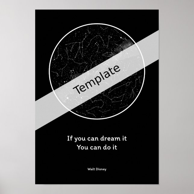 Poster StarMap360 - Mapa do céu personalizado A3 (Frente)