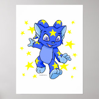 Poster Starry Acara entusiasmado com explosão estelar