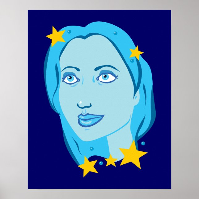 Poster Starry Blue Girl (Frente)