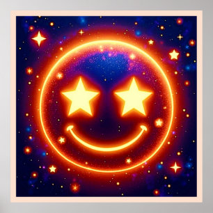 Poster Starry-Eyed Glow Emoji