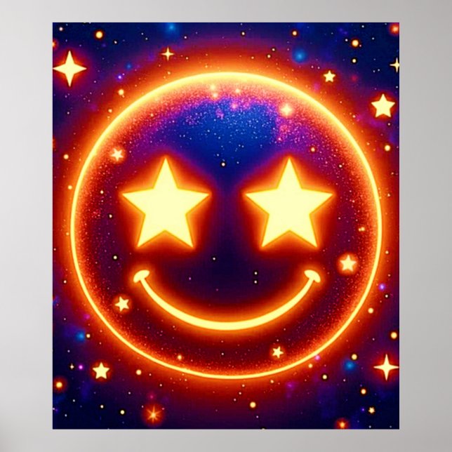 Poster Starry-Eyed Glow Emoji (Frente)