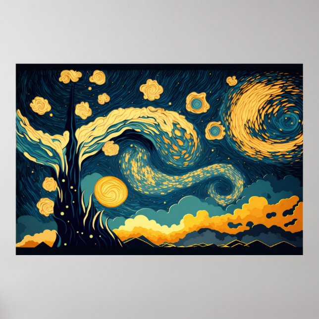 Poster Starry Night (Frente)