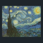 Poster Starry Night by Vincent Van Gogh<br><div class="desc">Vincent Van Gogh's Starry Night. 1889 Oil on Canvas. Museum of Modern Art,  New York City</div>