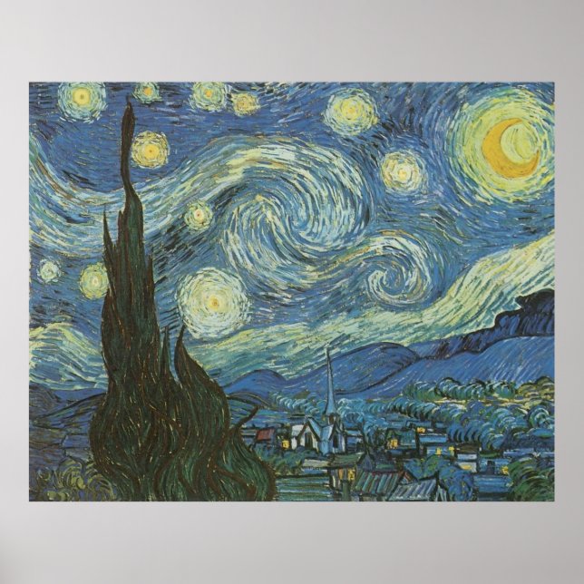 Poster Starry Night by Vincent Van Gogh (Frente)