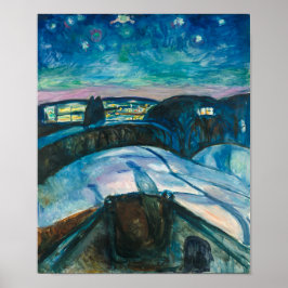 Poster Starry Night | Edvard Munch |