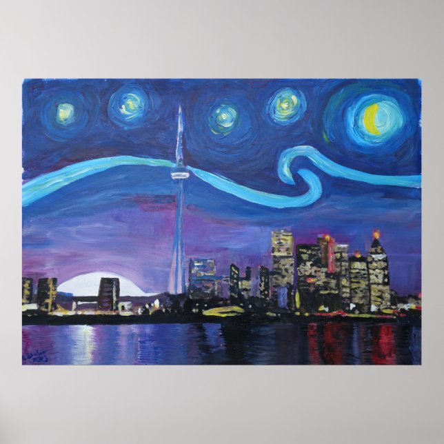Póster Starry Night em Toronto (Frente)