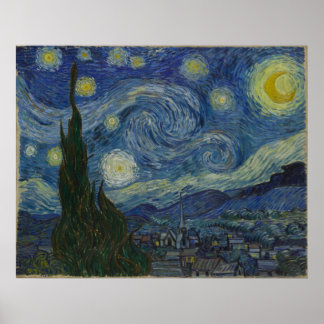 Póster Starry Night Grande Canvas Vincent Van Gogh