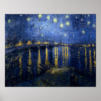 Póster Starry Night Over the Rhone