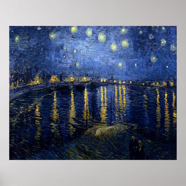 Póster Starry Night Over the Rhone (Frente)